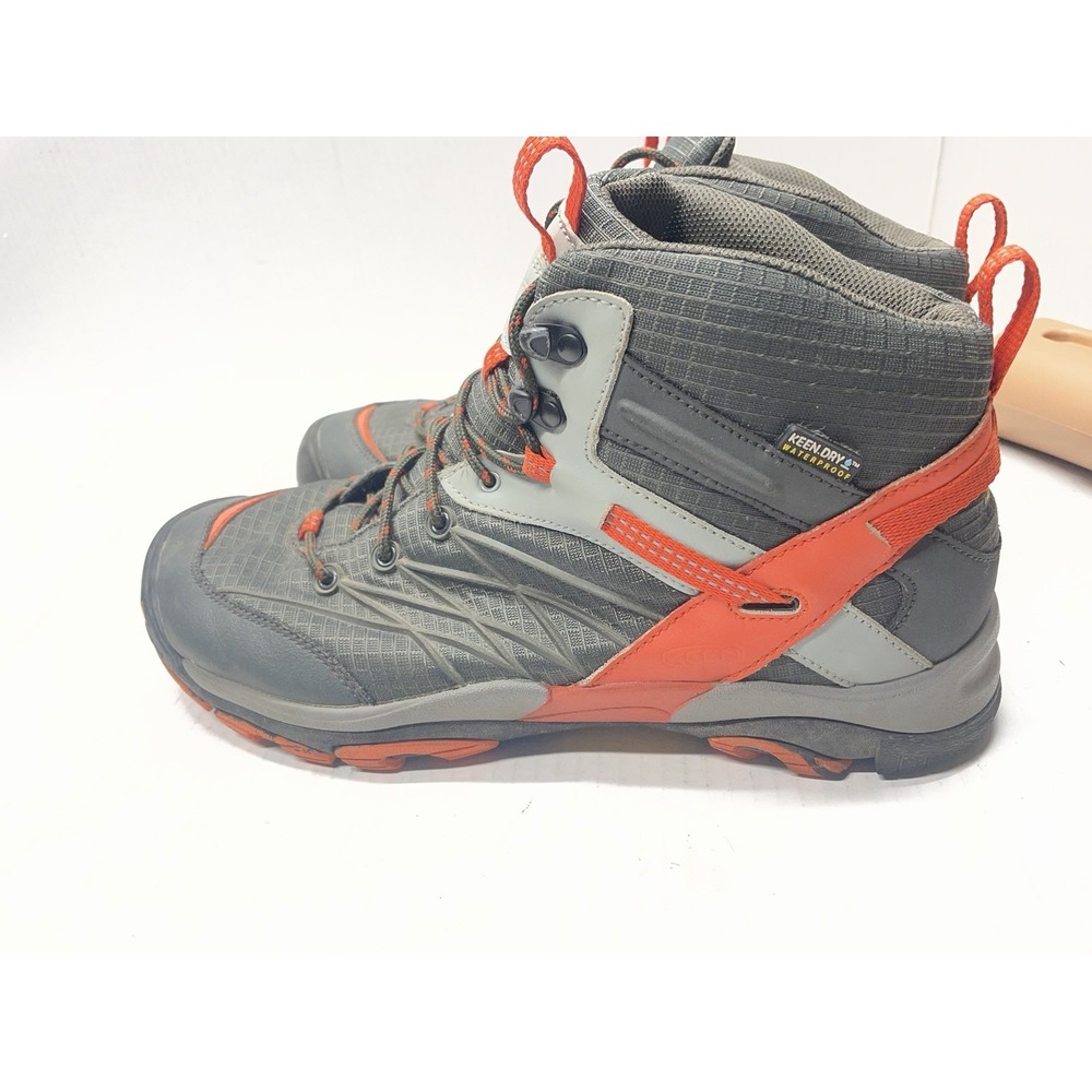 KEEN Marshall Mid Mens Size 9 Gray Orange Hiking Waterproof Boots Shoes 1009543